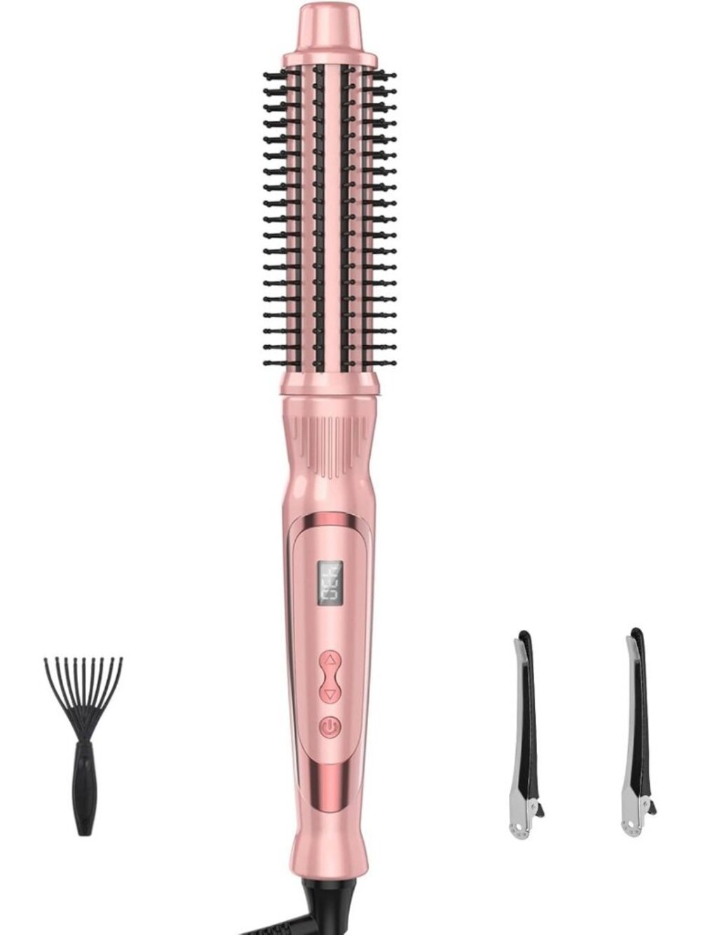 Heated 1.25" Curling Brush - Round Hot Air Brush for Volume & Waves